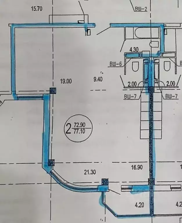 2-к кв. Ростовская область, Ростов-на-Дону Пушкинская ул., 25/67 (74.0 ... - Фото 2