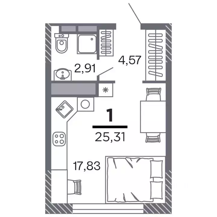 1-к кв. Рязанская область, Рязань Петра и Февронии жилой комплекс ... - Фото 1