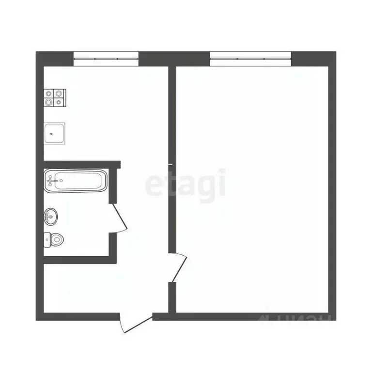 1-к кв. Смоленская область, Смоленск Минская ул., 17 (29.0 м) - Фото 1