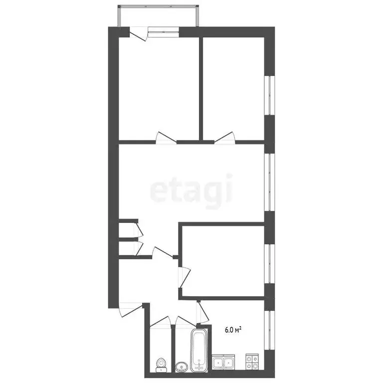 3-комнатная квартира: Миасс, улица Победы, 26 (68 м) - Фото 1