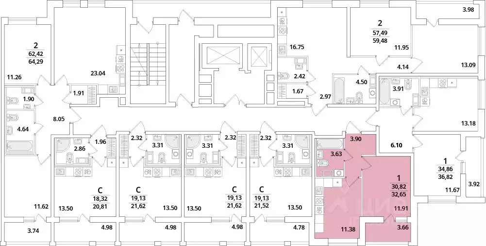 1-к кв. Санкт-Петербург Кубинская ул., 82к2 (32.65 м) - Фото 1