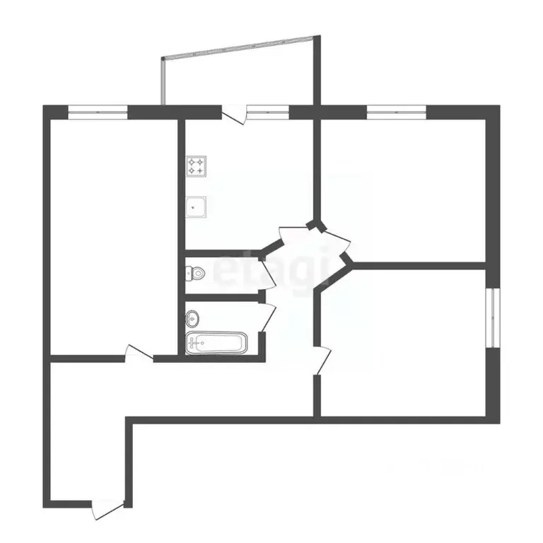 3-к кв. Мордовия, Саранск ул. Кочкуровская, 11 (80.5 м) - Фото 1