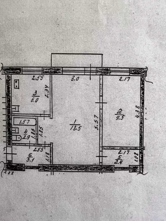 2-к. квартира, 42,4 м, 4/4 эт. - Фото 0