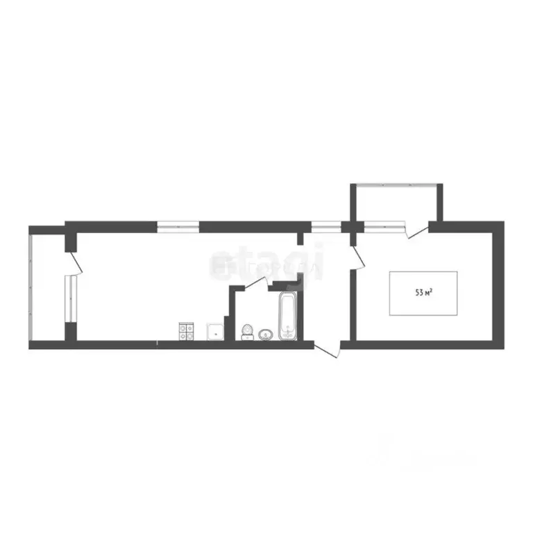 2-к кв. Алтайский край, Барнаул Партизанская ул., 61 (53.0 м) - Фото 2