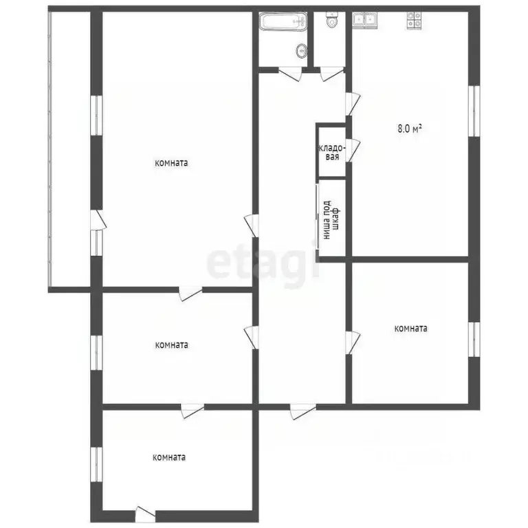 4-к кв. Севастополь ул. Большая Морская, 48 (89.1 м) - Фото 2