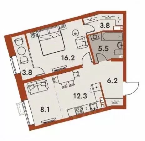 2-к кв. Нижегородская область, Нижний Новгород Ленгородок мкр, Первый ... - Фото 1