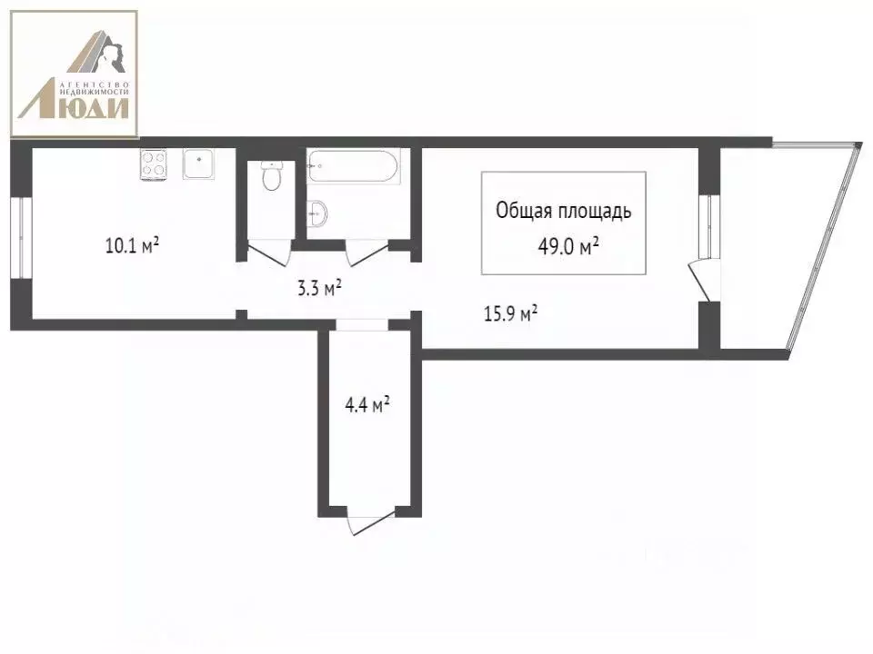 1-к кв. Новосибирская область, Новосибирск Хилокская ул., 1Г (37.7 м) - Фото 1