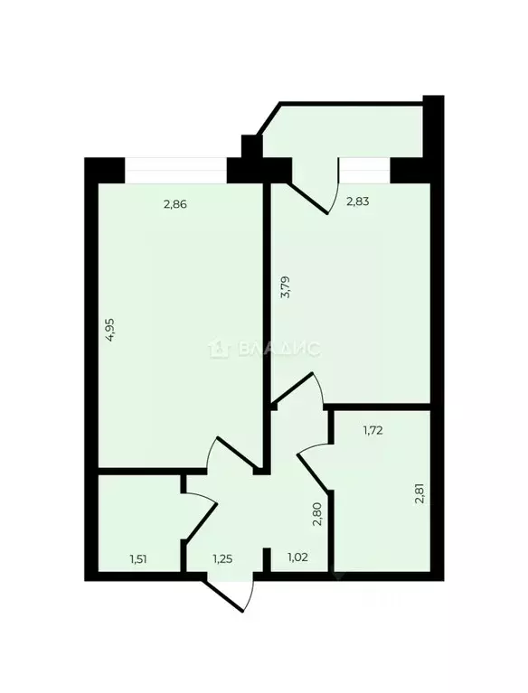 1-к кв. Владимирская область, Владимир Красноармейская ул., 37 (39.0 ... - Фото 2