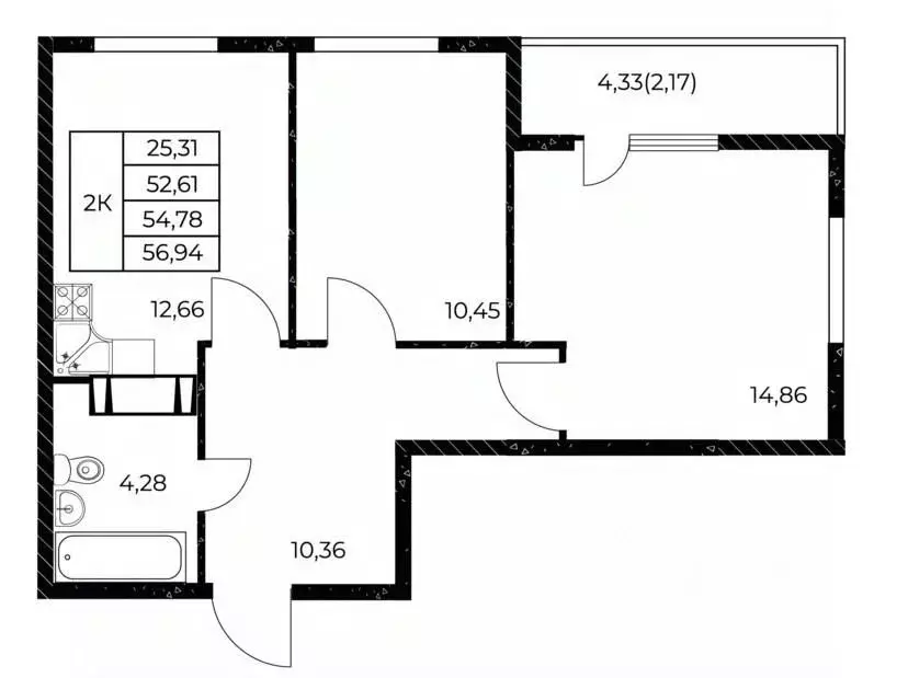 2-к кв. Ростовская область, Ростов-на-Дону Звезда Столицы 2 жилой ... - Фото 1