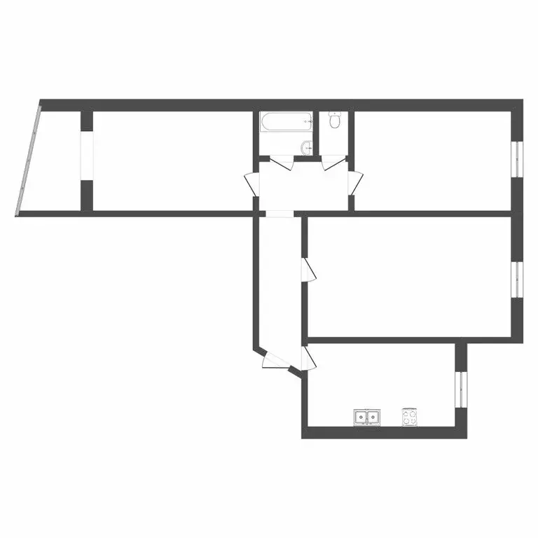 3-комнатная квартира: Тюмень, Черниговская улица, 5 (66.2 м) - Фото 0