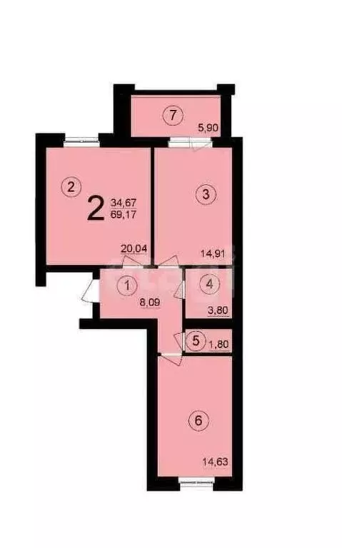 2-комнатная квартира: Ковров, Муромский проезд, 1 (70 м) - Фото 1