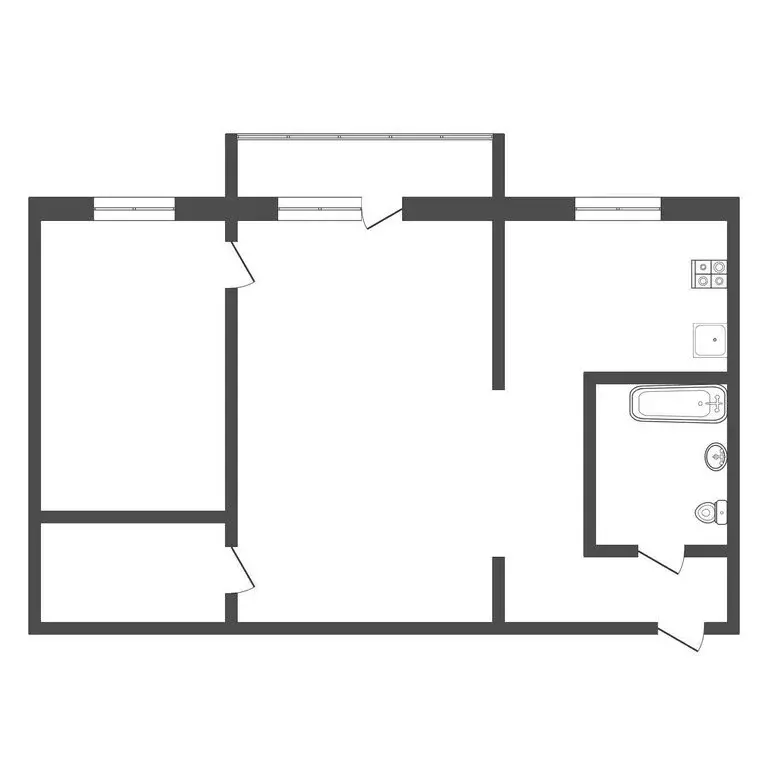 2-комнатная квартира: Кимовск, улица Толстого, 24 (44.4 м) - Фото 1