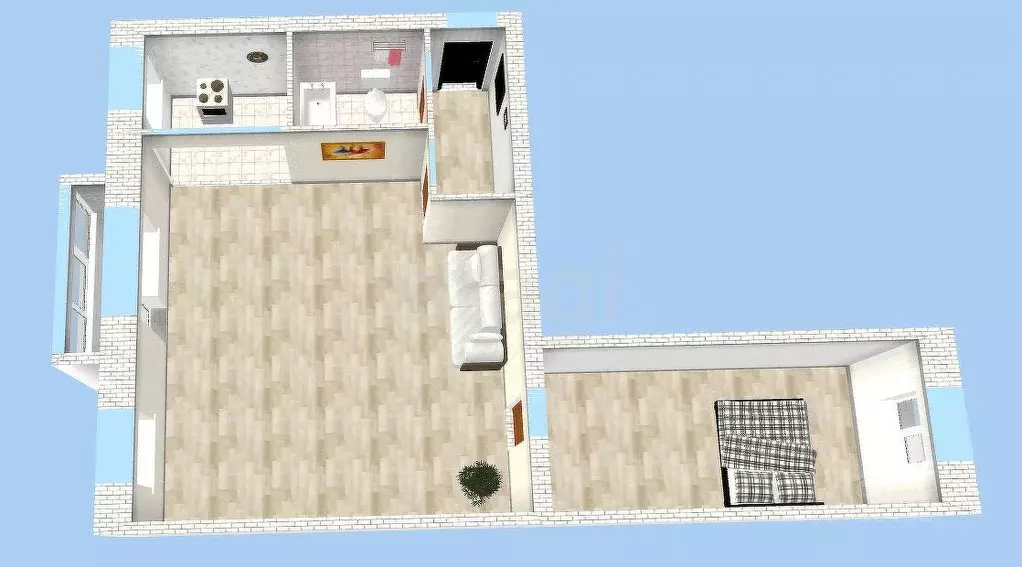 2-к кв. Амурская область, Белогорск ул. Кирова, 83 (55.2 м) - Фото 1