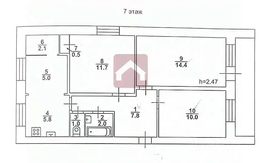 3-к кв. Саратовская область, Саратов ул. Большая Горная, 162 (66.0 м) - Фото 1