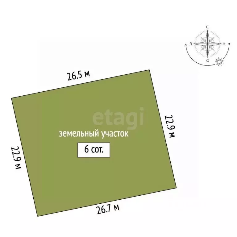 Участок в Крым, Ленинский район, с. Калиновка ул. Абденановой (6.0 ... - Фото 2