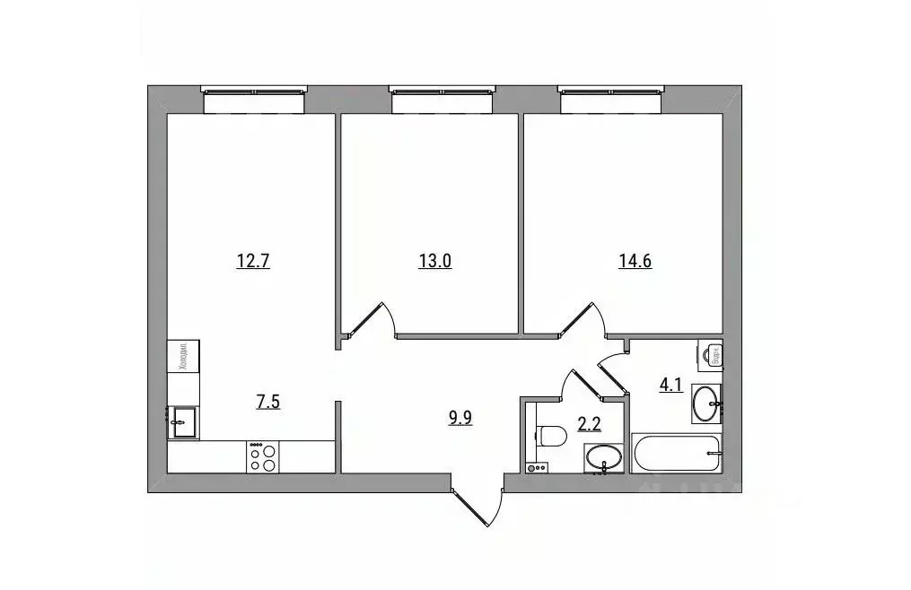 3-к кв. Кировская область, Киров городской округ, пос. Чистые Пруды ... - Фото 2