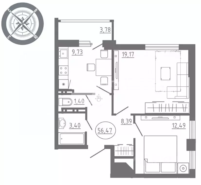 2-к кв. Орловская область, Орел Раздольная ул., 29 (58.5 м) - Фото 1