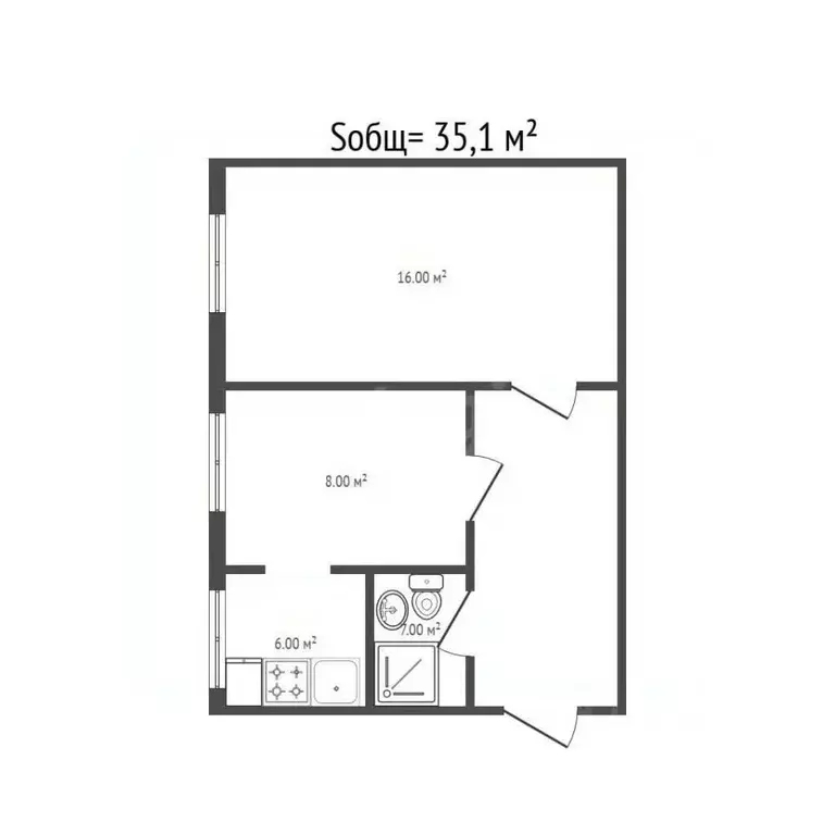 2-к кв. Брянская область, Брянск Белые Берега пгт, ул. Ленина, 10 ... - Фото 2