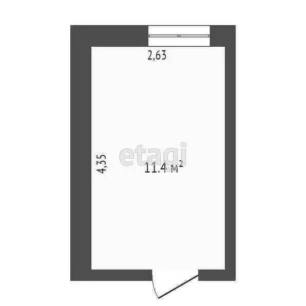 1к в -комнатной квартире (11.4 м) - Фото 1