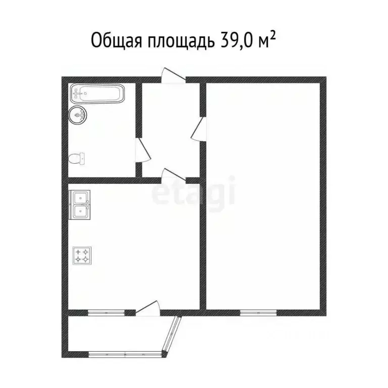 1-к кв. Костромская область, Кострома Кинешемское ш., 34а (39.0 м) - Фото 2
