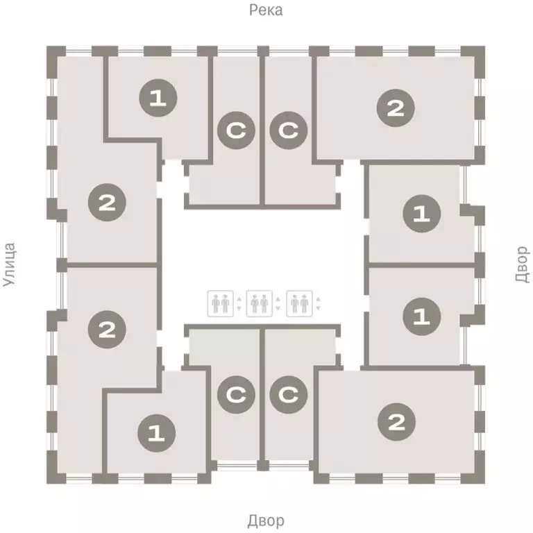 2-комнатная квартира: Тюмень, Краснооктябрьская улица, 4к1 (67.59 м) - Фото 2