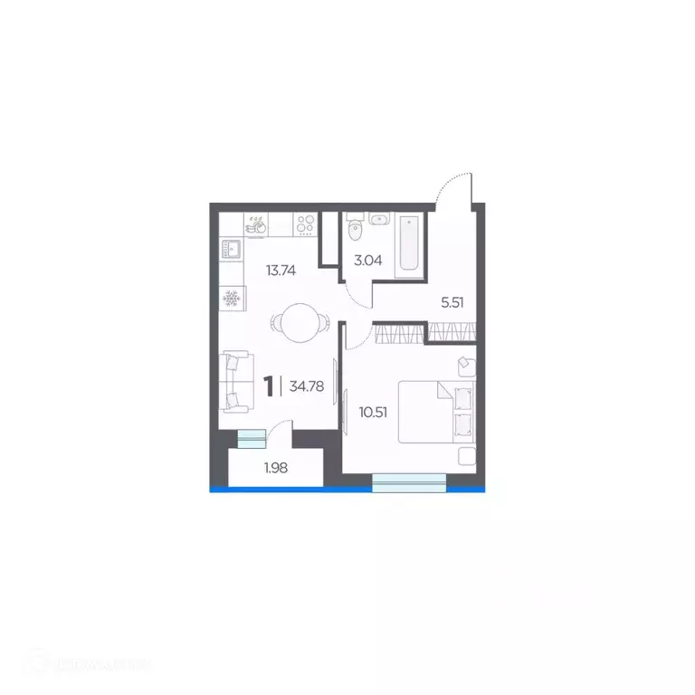 1-к кв. Рязанская область, Рязанский район, Дядьковское с/пос, с. ... - Фото 2