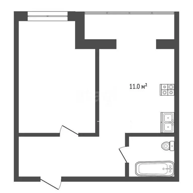1-комнатная квартира: Тюмень, улица Дружбы, 75 (38.5 м) - Фото 0