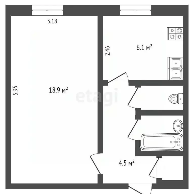 1-к кв. Московская область, Дедовск г. Истра муниципальный округ, ул. ... - Фото 1