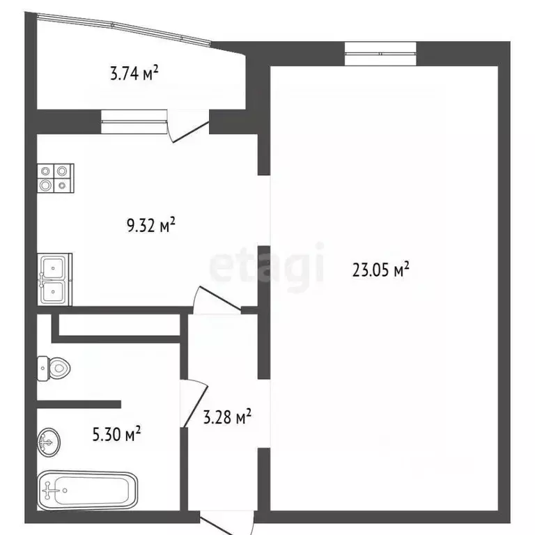 1-к кв. Тюменская область, Тюмень ул. Павла Шарова, 7к1 (40.9 м) - Фото 1