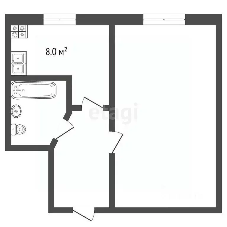 1-к кв. Севастополь, Севастополь, Балаклава г. ул. Крестовского, 47 ... - Фото 1