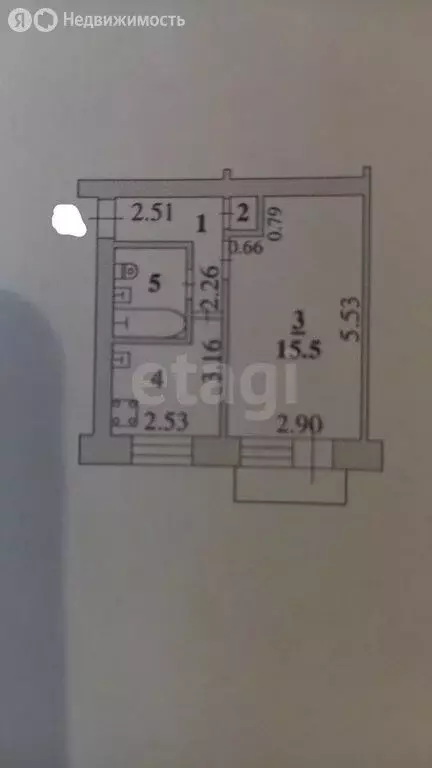 1-комнатная квартира: Липецк, улица Космонавтов, 43 (30 м) - Фото 1