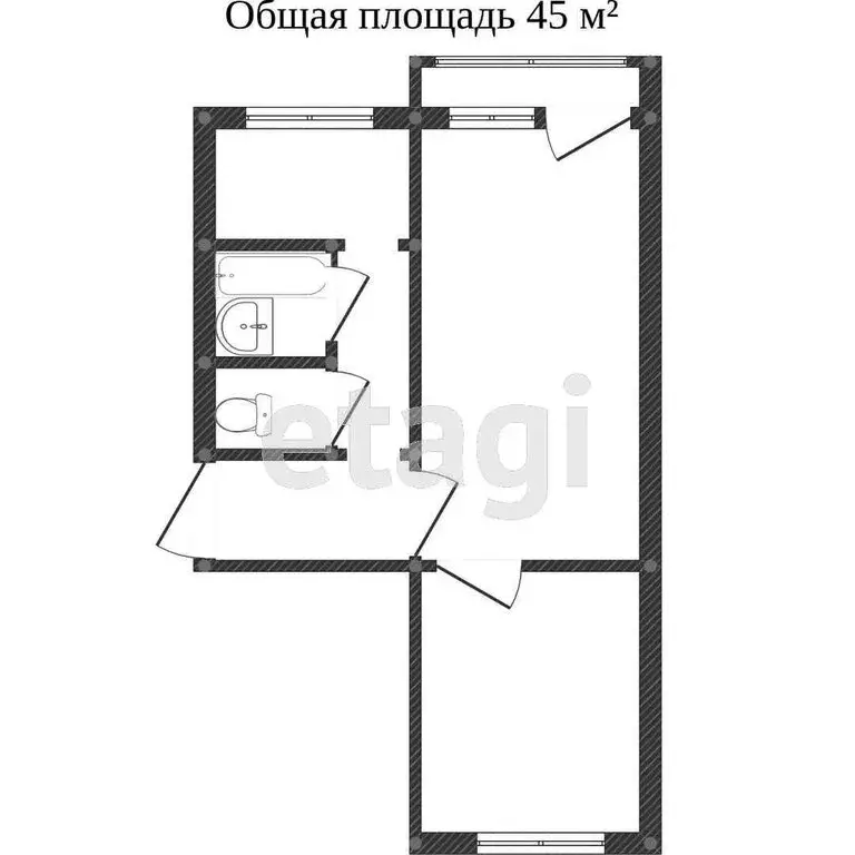 2-комнатная квартира: Кострома, улица Ленина, 50 (44.7 м) - Фото 0