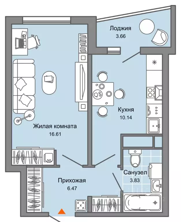 1-к кв. Ульяновская область, Ульяновск Юго-Западный мкр, Ультраград ... - Фото 0