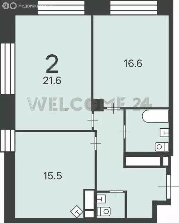 2-комнатная квартира: Москва, Клинская улица, 2А (69.5 м) - Фото 1