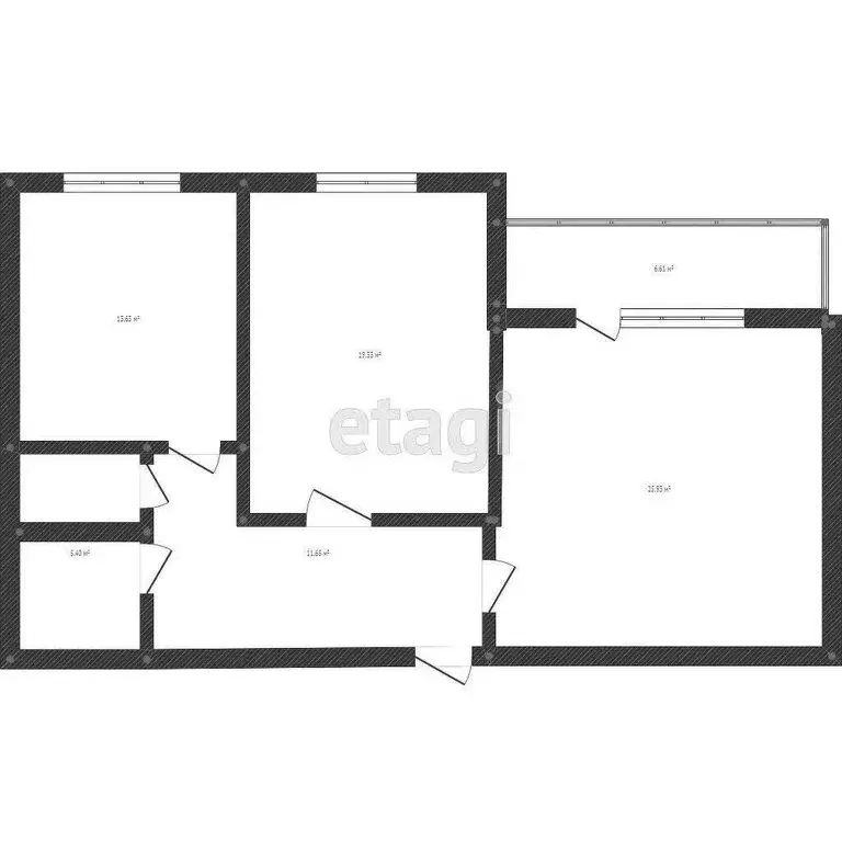 2-комнатная квартира: Черногорск, Советская улица, 98 (51.5 м) - Фото 1