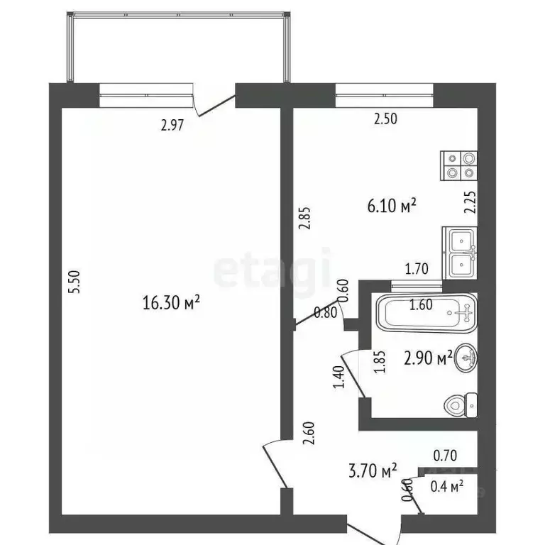 1-к кв. Мордовия, Рузаевка ул. Революции 1905 года, 5 (29.4 м) - Фото 2