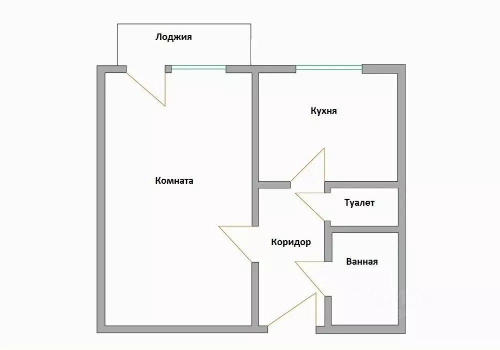 1-к кв. Московская область, Руза Революционная ул., 22 (36.6 м) - Фото 0