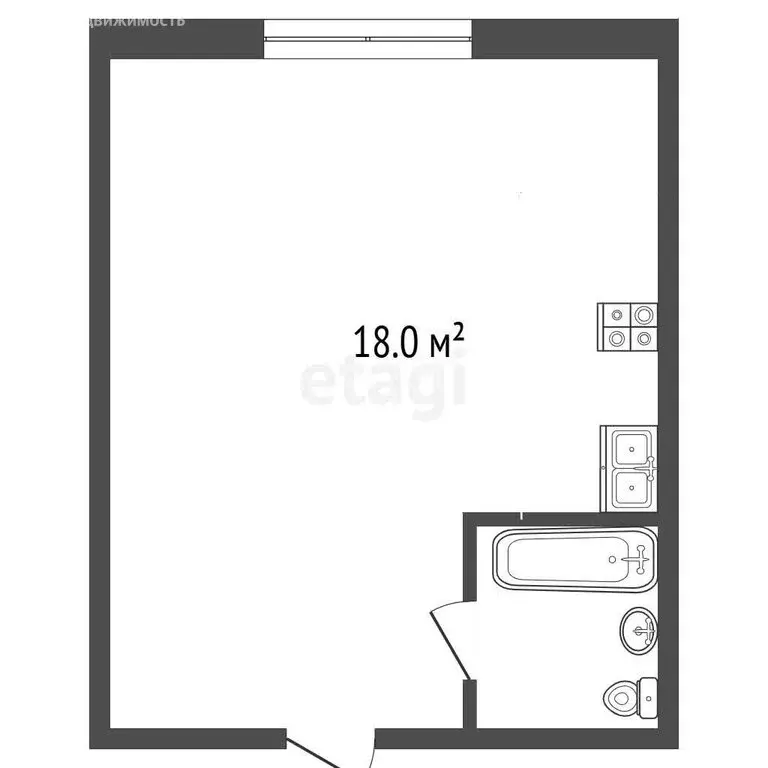 1к в -комнатной квартире (16 м) - Фото 1