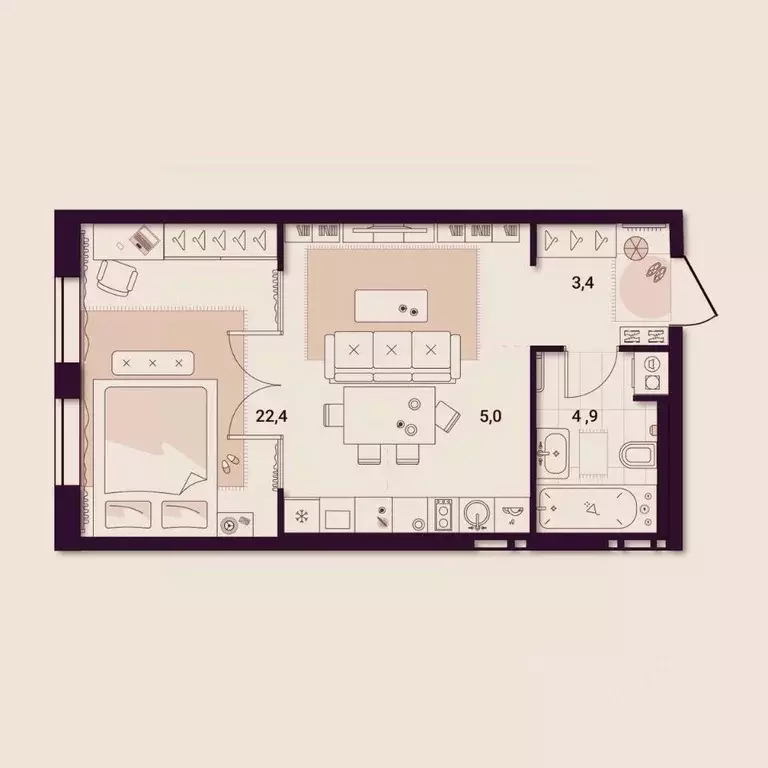 1-к кв. Приморский край, Артем ул. Куйбышева, 11А (35.76 м) - Фото 0