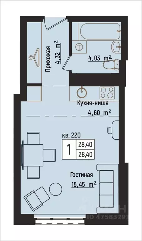 1-к кв. Нижегородская область, Нижний Новгород Литературная ул., 5 ... - Фото 1