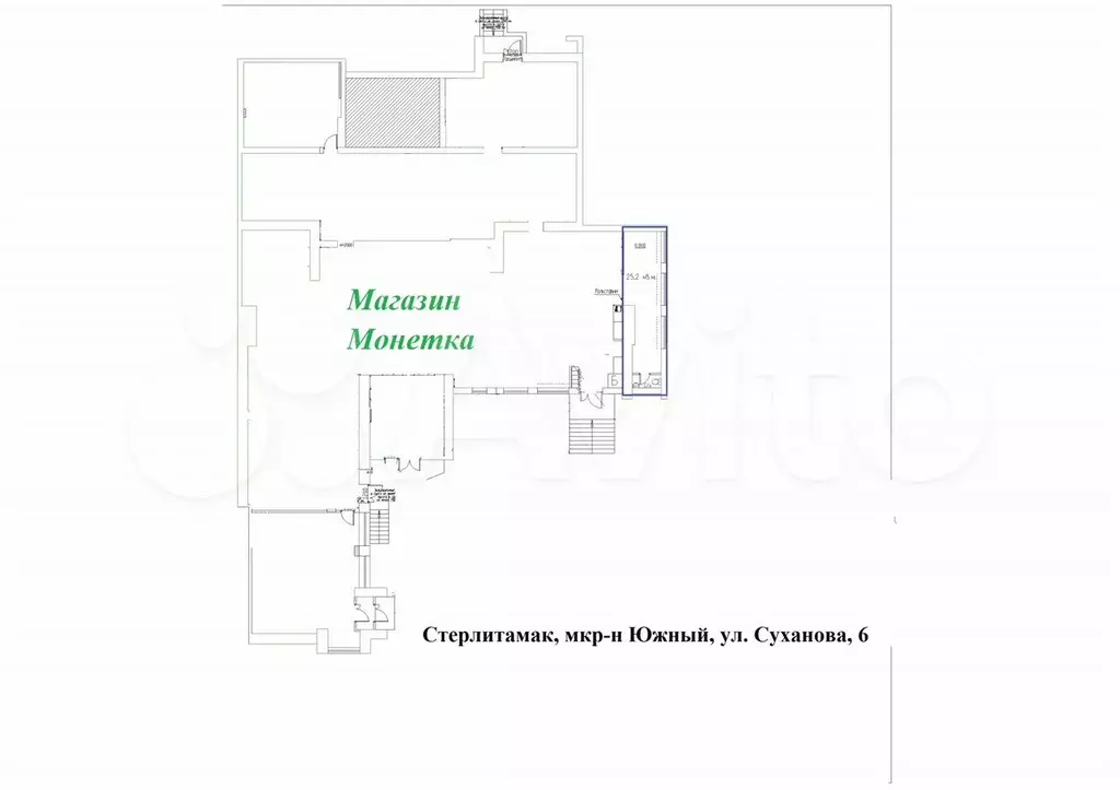 Помещение, 25.2 м с высоким трафиком - Фото 0