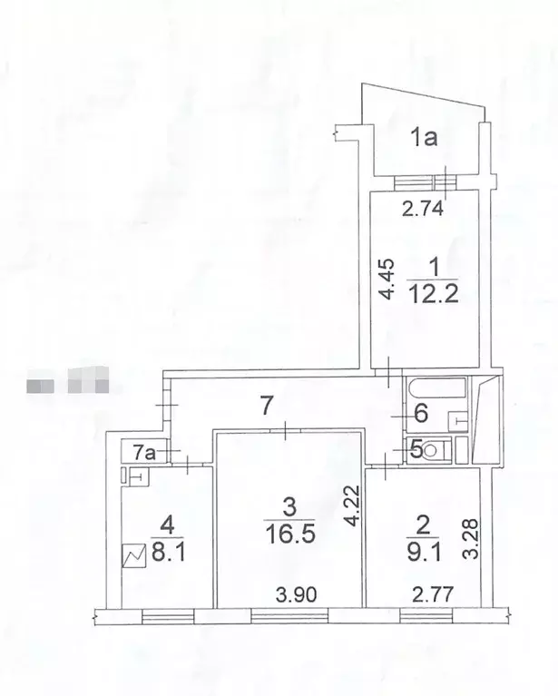 Комната Москва Чертановская ул., 24К2 (16.5 м) - Фото 1