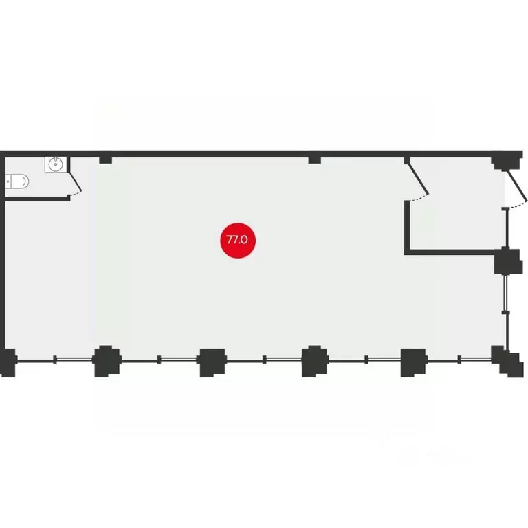 Офис в Новосибирская область, Новосибирск Первомайская ул., 43 (77 м) - Фото 1
