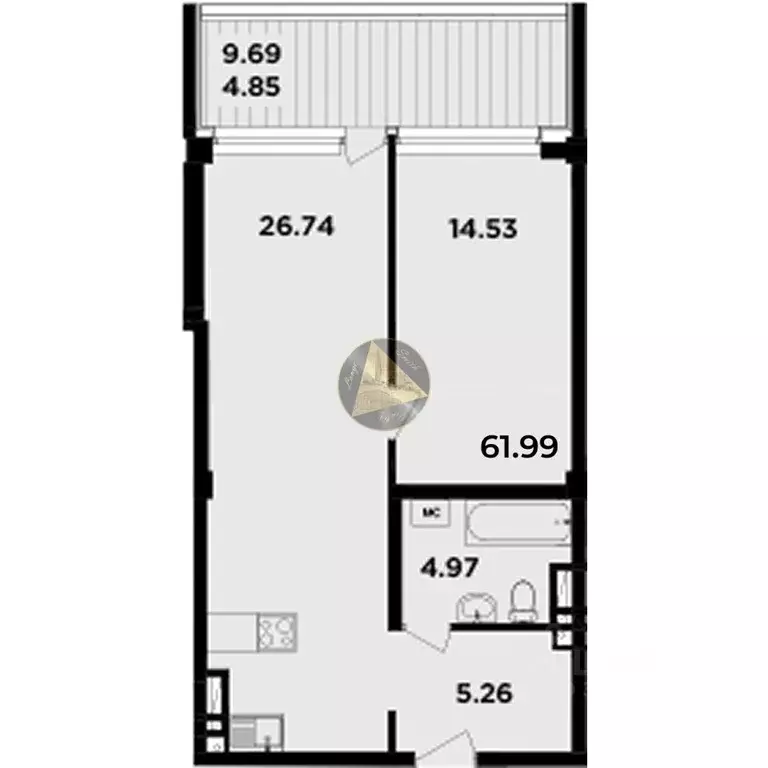1-к кв. Крым, Ялта муниципальный округ, Гурзуф пгт ул. Геологов, 7к3 ... - Фото 2