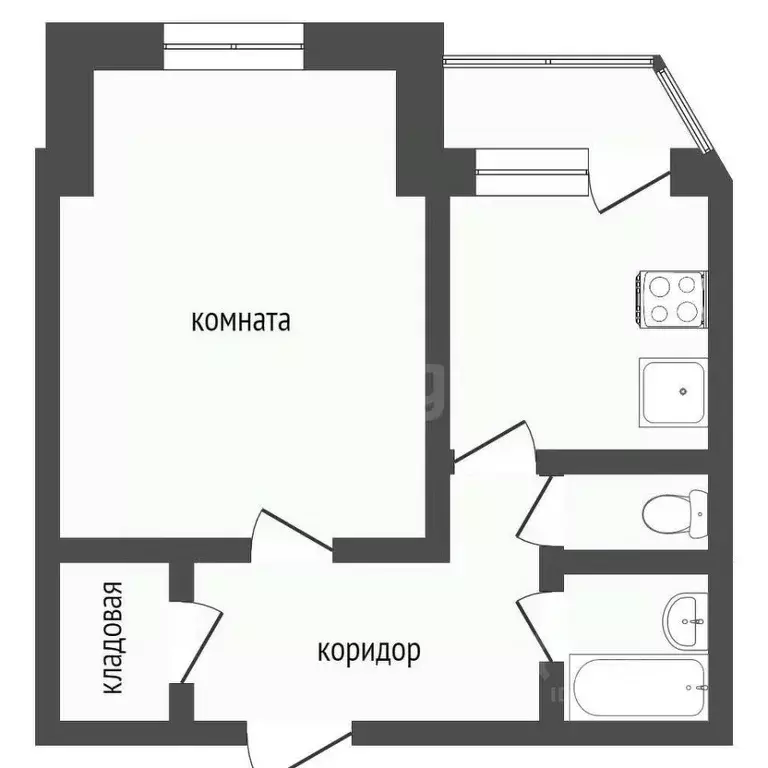 1-к кв. Ханты-Мансийский АО, Сургут просп. Ленина, 52 (44.0 м) - Фото 2