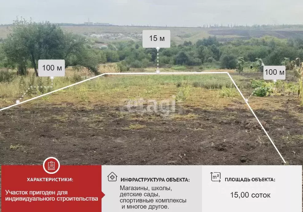 Участок в Белгородская область, Губкин Трудовая ул., 76 (15.0 сот.) - Фото 0
