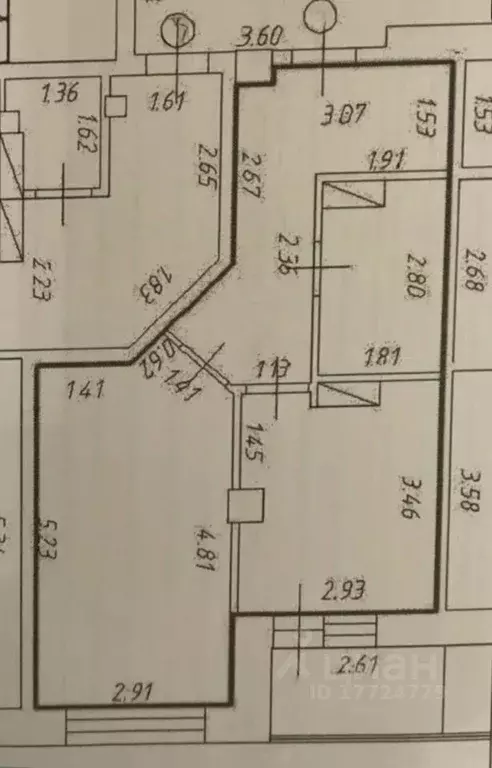 1-к кв. Омская область, Омск бул. Архитекторов, 23 (38.7 м) - Фото 2