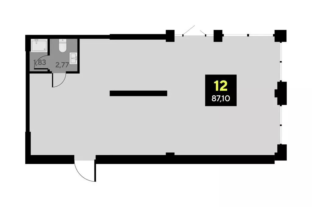 Помещение свободного назначения (86.3 м) - Фото 1