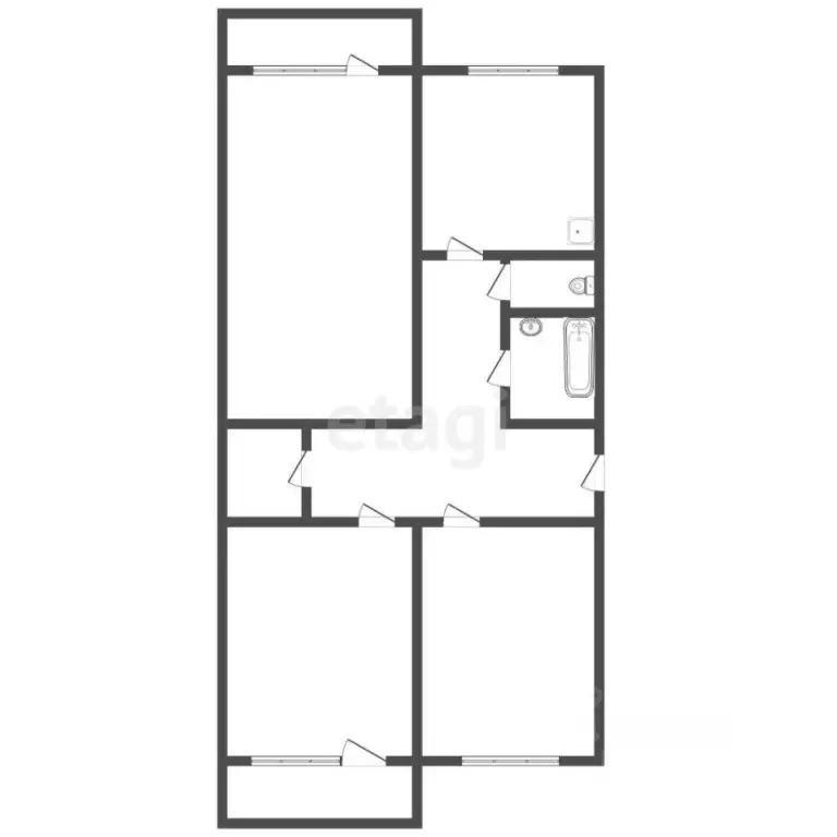 3-к кв. Иркутская область, Ангарск 32-й мкр, 4 (73.4 м) - Фото 1
