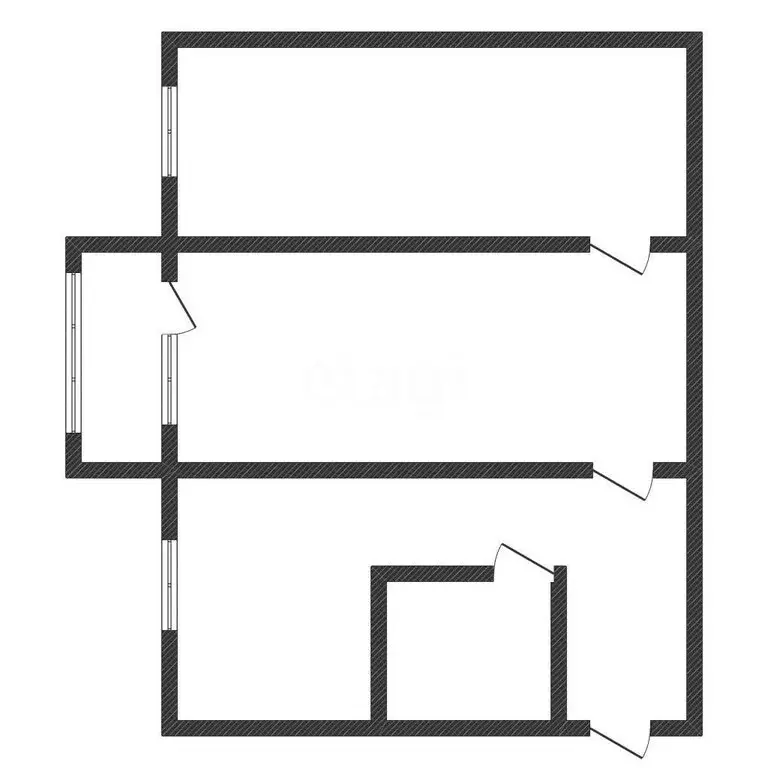 2-комнатная квартира: Казань, улица Гагарина, 51 (45.9 м) - Фото 1
